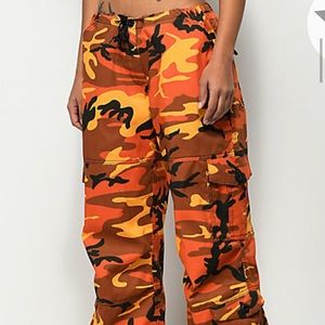 Orange Camo Cargo Pants